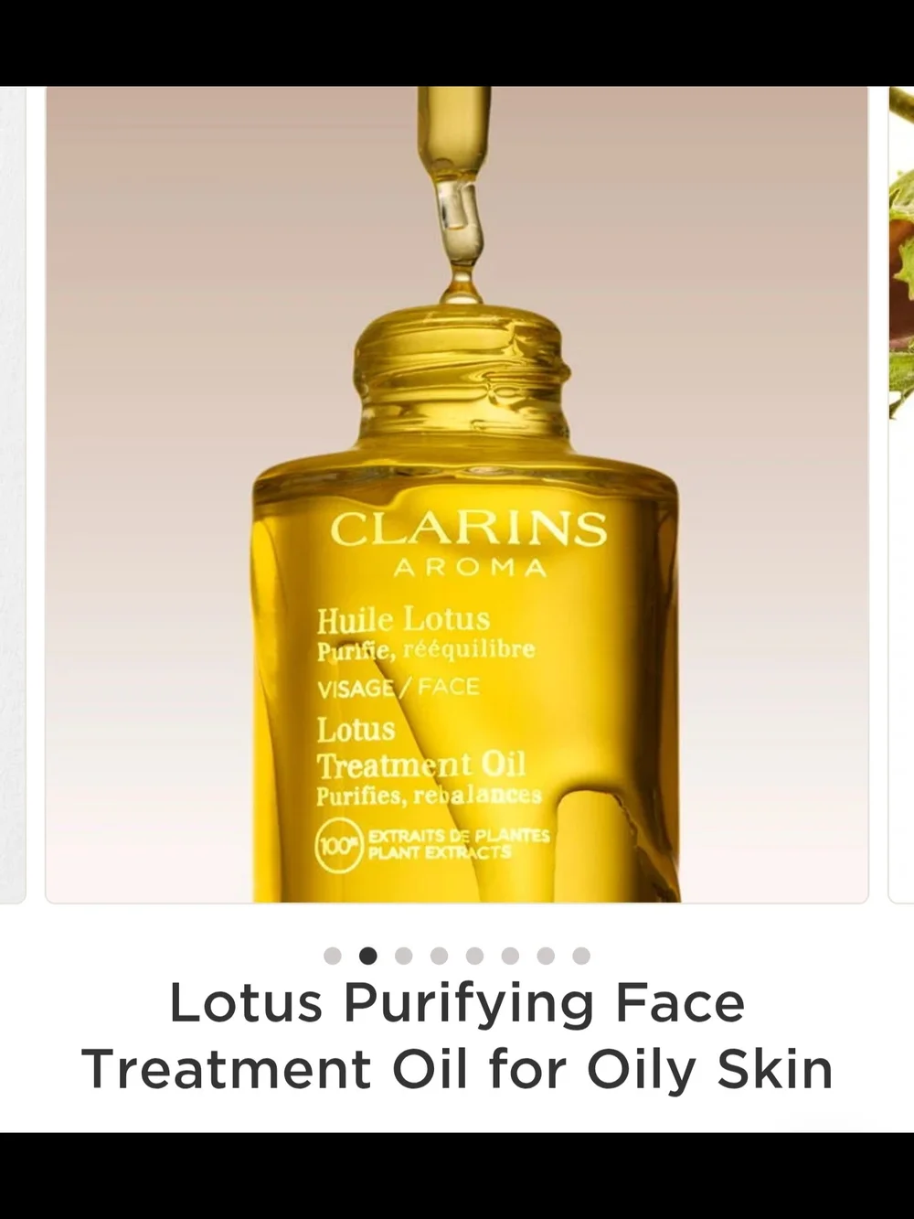 Clarins Lotus Purifying Face Treatment Oil for Oily Skin – Yellow